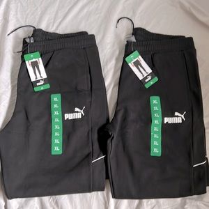 TWO PUMA Men Sport Joggers. - Size XL - Black - NWT